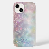 Sneeuwvlokpatroon in zachte pastelkleuren Bokeh Case-Mate iPhone Case (Achterkant)