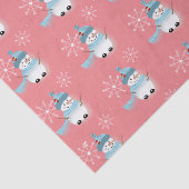 sneeuwvlokpatroon Roos tissuepapier (Detail)