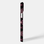 Sneeuwvlokpatroon Roze Zwart BG Case-Mate iPhone Case (Achterkant / Rechts)