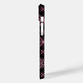 Sneeuwvlokpatroon Roze Zwart BG Case-Mate iPhone Case (Achterkant / Links)