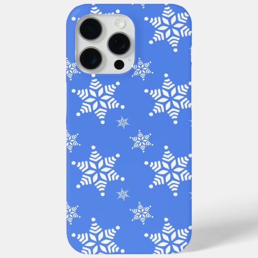 Sneeuwvlokpatroon, Witte sneeuwvlokken, Sneeuw, Bl Case-Mate iPhone Case (Achterkant)
