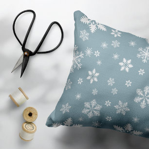 Sneeuwvlokpatroon, Witte Sneeuwvlokken, Sneeuw, Gr Accent Kussen