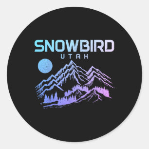 Sneeuwvogel Utah Ski Wintersport Skiën Ronde Sticker