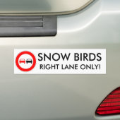 Sneeuwvogels Bumpersticker (Op auto)