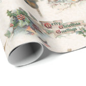 sneeuwvogels en kerstgraten cadeaupapier (Rol Hoek)