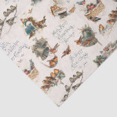  sneeuwvogels en kerstgraten tissuepapier (Detail)