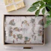  sneeuwvogels en kerstgraten tissuepapier (Geschenk)