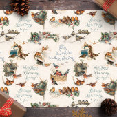  sneeuwvogels en kerstgraten tissuepapier