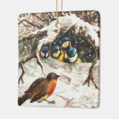 Sneeuwvogels Keramisch Ornament (Links)