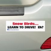 Sneeuwvogels - Leer rijden Bumpersticker (Op auto)