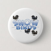 Sneeuwvogels Ronde Button 5,7 Cm (Voorkant)