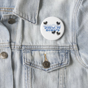 Sneeuwvogels Ronde Button 5,7 Cm