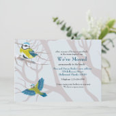 Sneeuwvogels Verplaatsende Aankondiging (Staand voorkant)