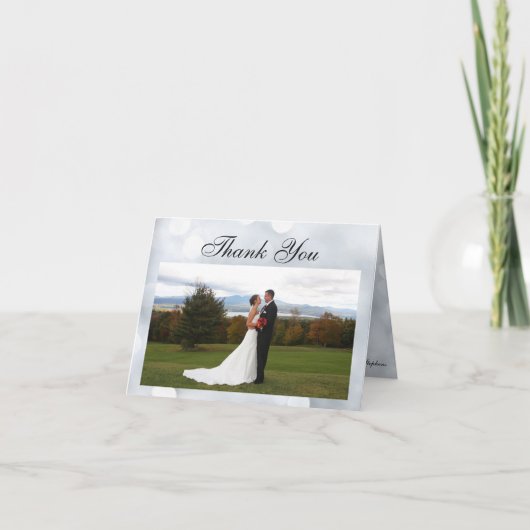 Sneeuwvonken Lichtjes Glitter Dankjewel Kaart (Voorkant)