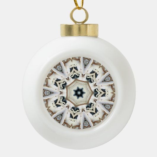 sneeuwweb keramische bal ornament (Voorkant)