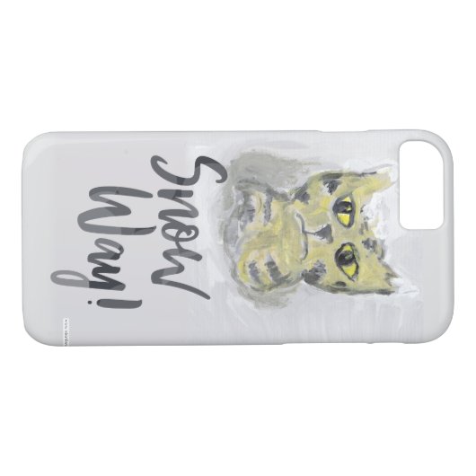 Sneeuwweg geverfd kat slogan Folk-kunstontwerp Case-Mate iPhone Case (Achterkant (Horizontaal))