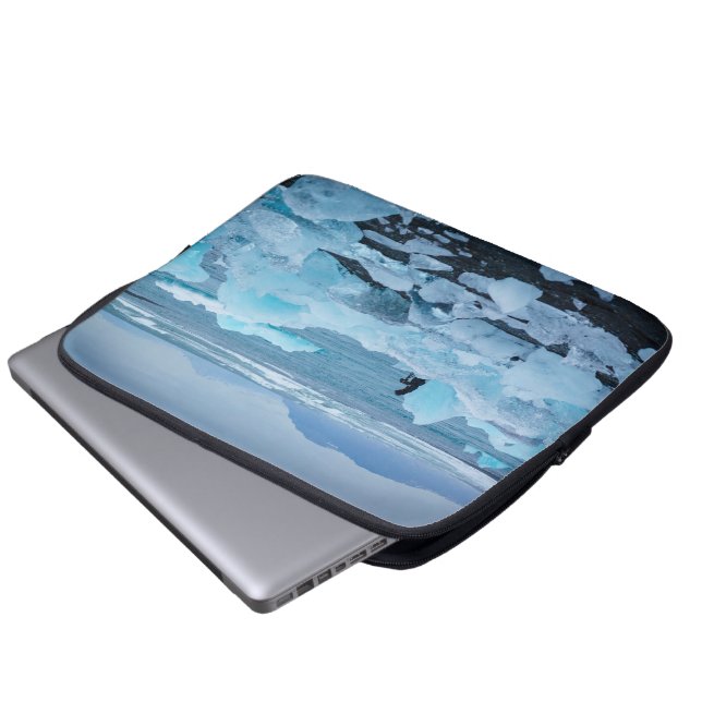 sneeuwwinter laptop sleeve (Voorkant onderkant)