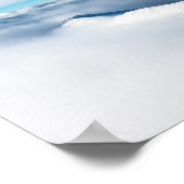 Sneeuwwinterberg in wolken poster (Hoek)