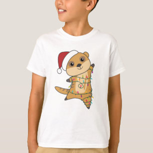 Sneeuwwinterdieren met kerstmis t-shirt