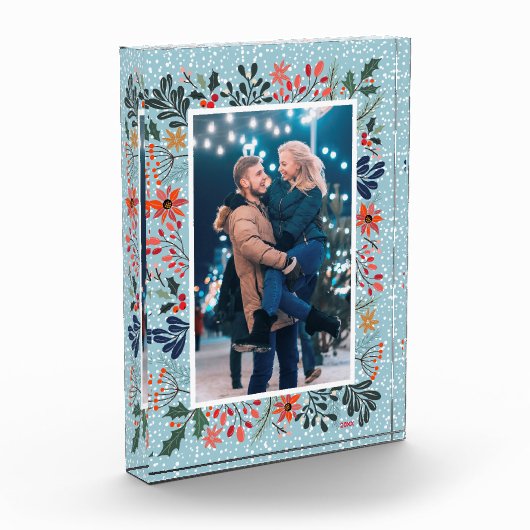 SneeuwwinterFloral Afbeelding Fotoblokken (Links)