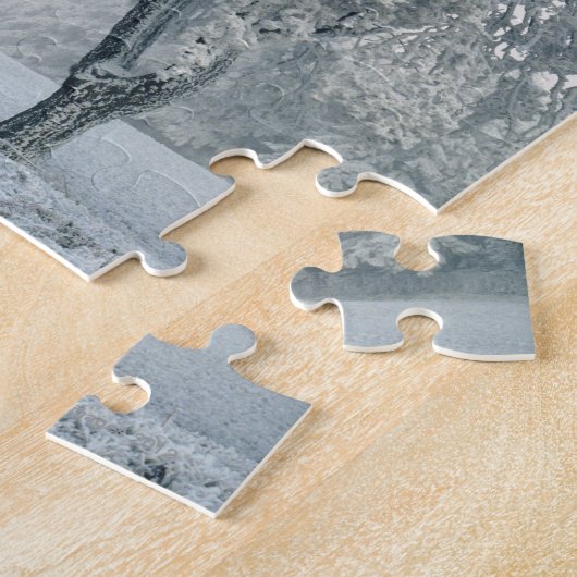 Sneeuwwinterlandschap Legpuzzel (Zijkant)