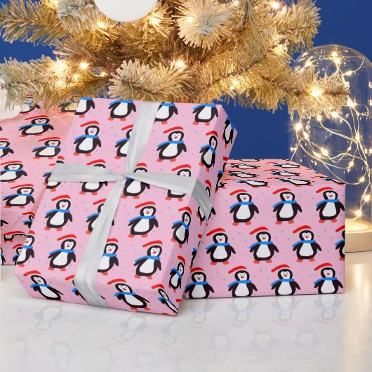 Sneeuwwinterpinguïn Cadeaupapier (Feestdagen)