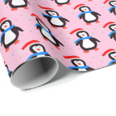 Sneeuwwinterpinguïn Cadeaupapier (Rol Hoek)