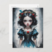 sneeuwwit feestdagenkaart (Voorkant / Achterkant)