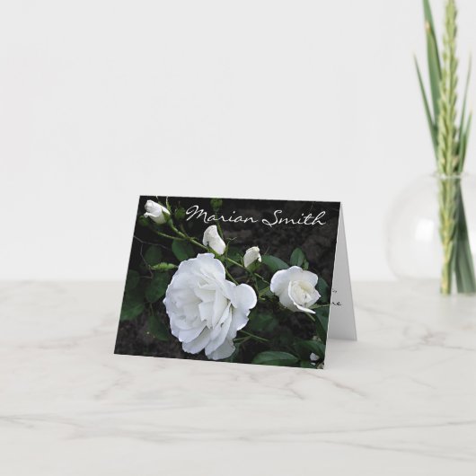 Sneeuwwit Roos  - Plaatje Feestdagen Kaart (Voorkant)