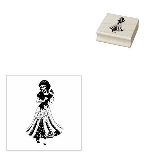 Sneeuwwit Rubberstempel (Gestempeld)