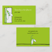 Sneeuwwitgroen Floristisch Visitekaartje (Voorkant / Achterkant)