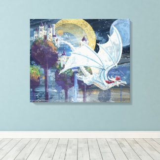 Sneeuwwitje Dragon Guardian Art Canvas Afdruk