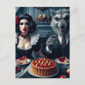 Sneeuwwitje en de Grote Boze Wolf Donkere Fantasy Briefkaart (Voorkant)