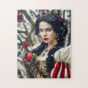Sneeuwwitje houdt de vergiftigde appel vast legpuzzel