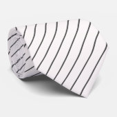 Sneeuwwitje met Charcoal Grey Pinstripes Stropdas (Opgerold)