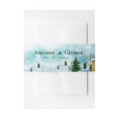 Sneeuwwitje Winter Magisch Blauw Hues Sneeuwvlokke Uitnodigingen Wikkel (Voorkant Voorbeeld)