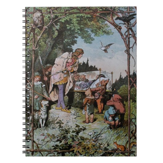 Sneeuwwitloopt door de prins af notitieboek (Voorkant)