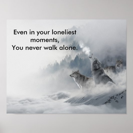 Sneeuwwolf afdrukken poster (Voorkant)