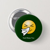 Sneezing: God zegene jou Ronde Button 5,7 Cm (Voorkant /achterkant)