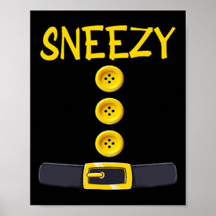 Sneezy Dwarf Halloween Kostuum Kleur Bijpassende S Poster