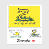 Snekright gadsden vlag parodie meme geen stap op s sticker (Vel)