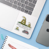 Snekright gadsden vlag parodie memes x6 sticker (Laptop met iPhone)