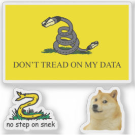 Snekright gadsden vlag parodie memes x6 sticker