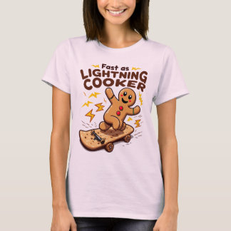 Snel als Lightning Gingerbread Skater T-shirt