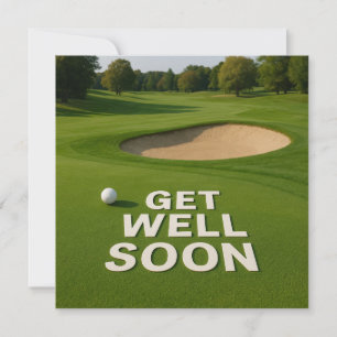Snel-beter-tekst voor golfer bij bunker