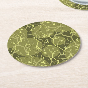 Snel Cactus afdrukken Ronde Kartonnen Onderzetter