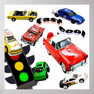 Snel, cool, auto's poster