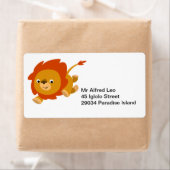 Snel Cute Cartoon Lion Label (Insitu)