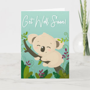 Snel Cute Koala Beer Wenskaart Kaart