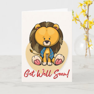 Snel Cute Lion Wenskaart Kaart